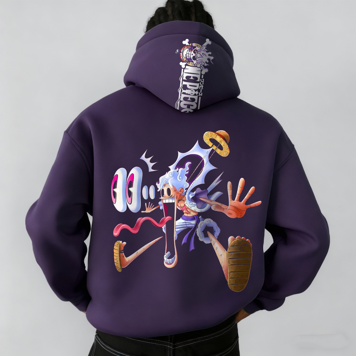 Anime-Inspired Graphic Print Casual Hoodie