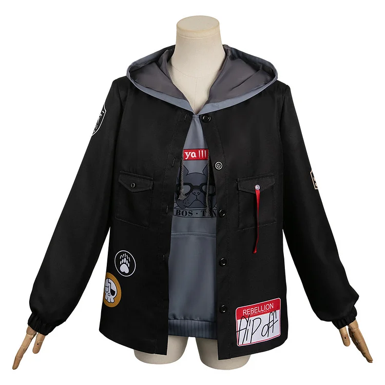 Girls Band Cry (2024) Momoka Kawaragi Black Hoodie Jacket Coat Cosplay Costume Outfits Halloween Carnival Suit