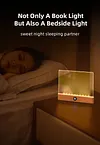 Book Light Rechargeable Clear LED Flat Reading Light with 3 Colors & Timer Dimmable Panel Plate Lamp Funny Gifts for Readers Kids Women Men