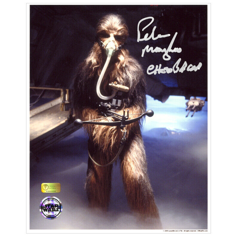 Peter Mayhew Autographed Star Wars Episode V Chewbacca Mynock Hunt 8×10 Photo Poster painting