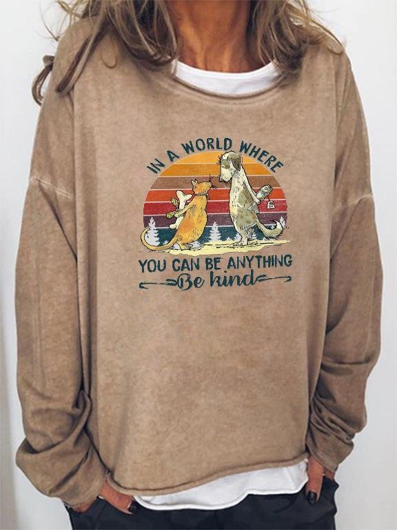 In a world where you can be anything be kind shirt