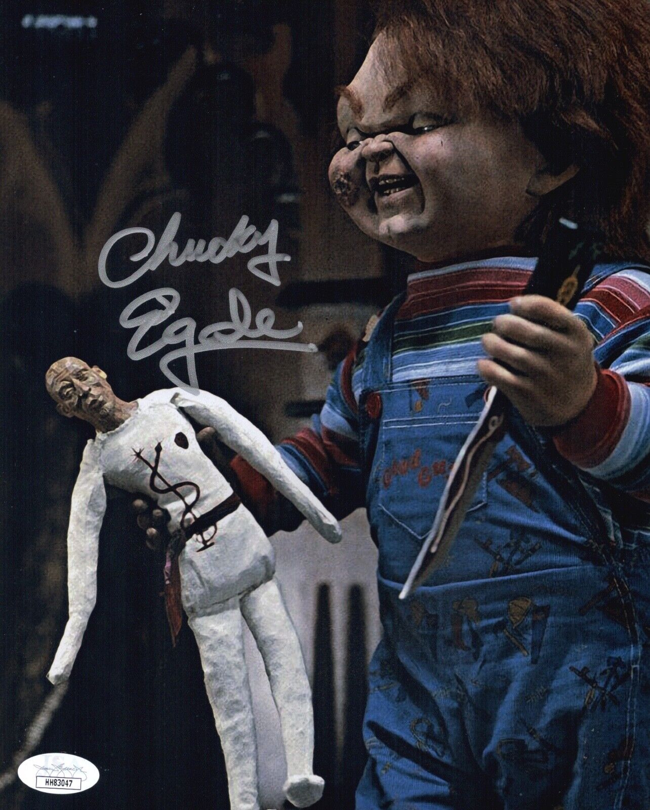 ED GALE Signed CHUCKY 8x10 Photo Poster painting Child's Play In Person Autograph JSA COA Cert