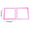 2Pcs Diamond Art Square Auxiliary Frame 3D Printing Diamond Art Desk Positioning Frame Lightweight for Boys Girls Adults Students Home Office Leisure (Sakura Pink Large)