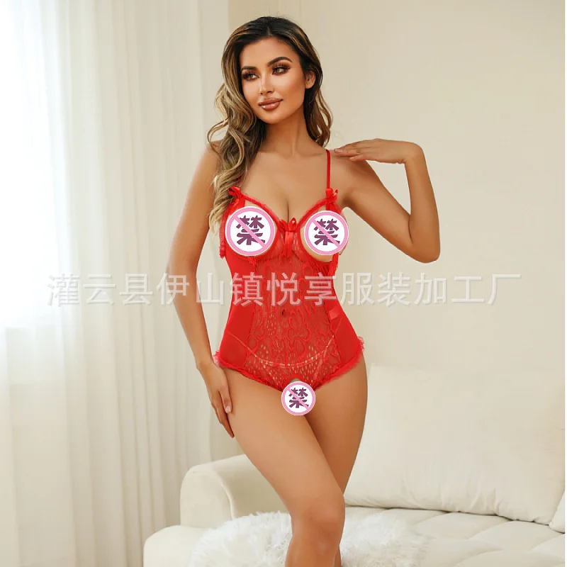 Uveng Sex Lingerie New Sexy Lace Perspective Seduction Body Clothing