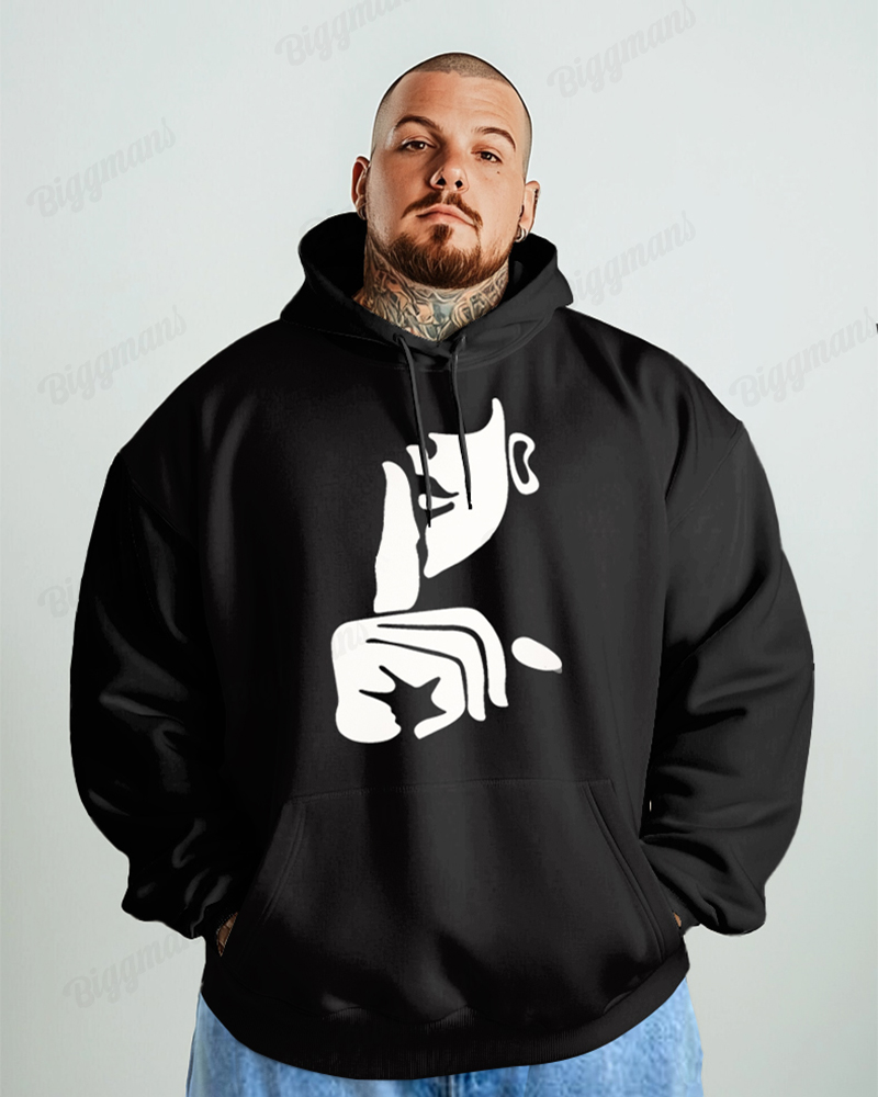 Forbidden Abstract Printed Oversized Cotton Hoodie