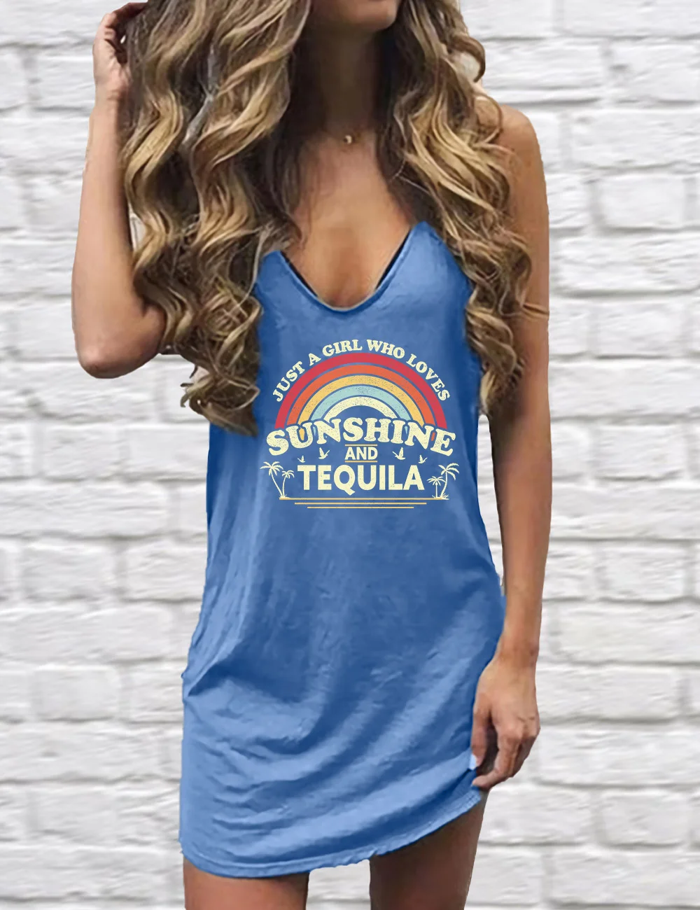 Girl Who Loves Sunshine and Tequila Mini Dress