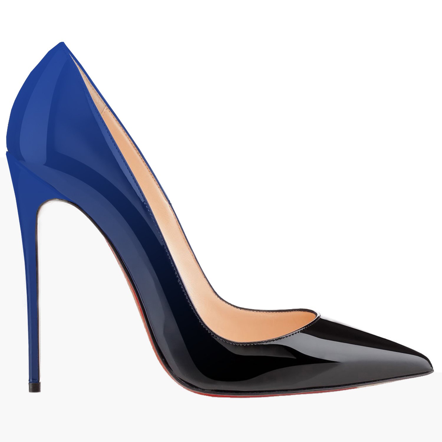 4.72"  Red Bottom Gradient High Heels Fashion Pumps Patent-vocosishoes