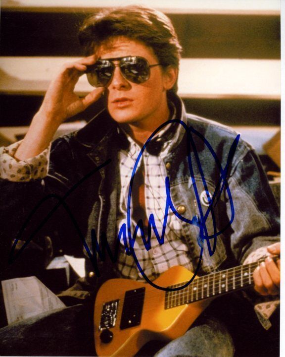 MICHAEL J. FOX Signed Autographed BACK TO THE FUTURE MARTY MCFLY Photo Poster painting