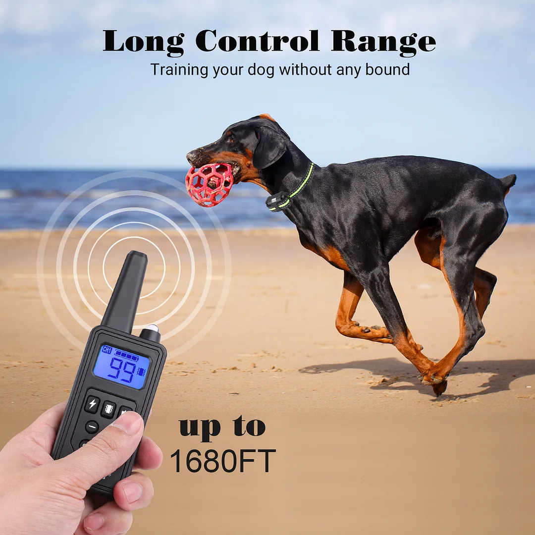 BEBANG Dog Training Collars for 2 Dogs, with Remote 880yards, 3 Modes Beep Vibration Shock, IPX7 Waterproof, LED Light, USB Charging,for Training Small Medium Large Dogs