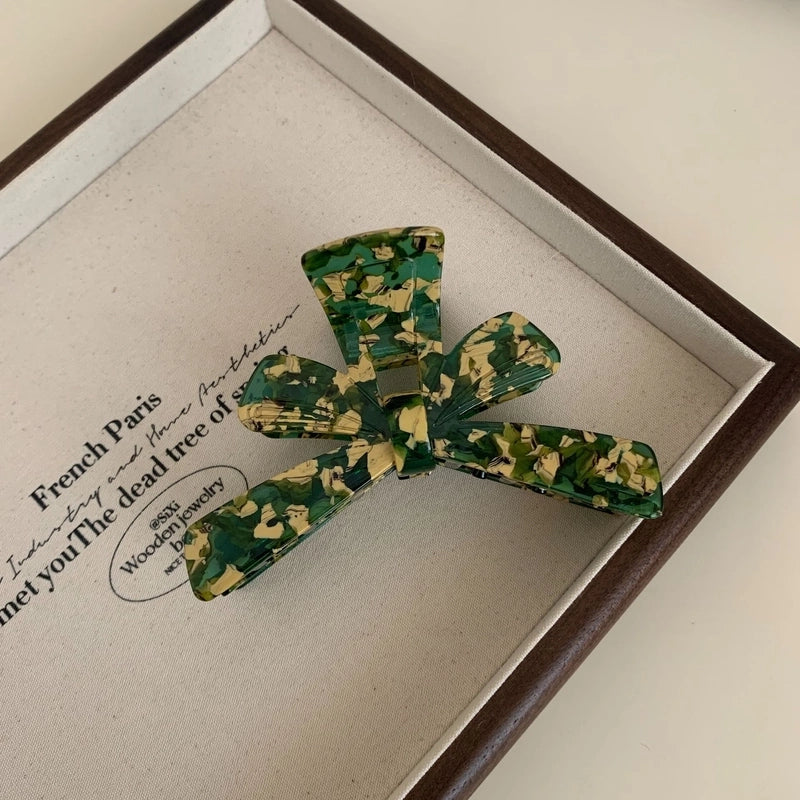 Summer New Bow Tie Acetate Grip French Oversized Hair Claw Back Head Updo High Sense Shark Clip Hair Accessories