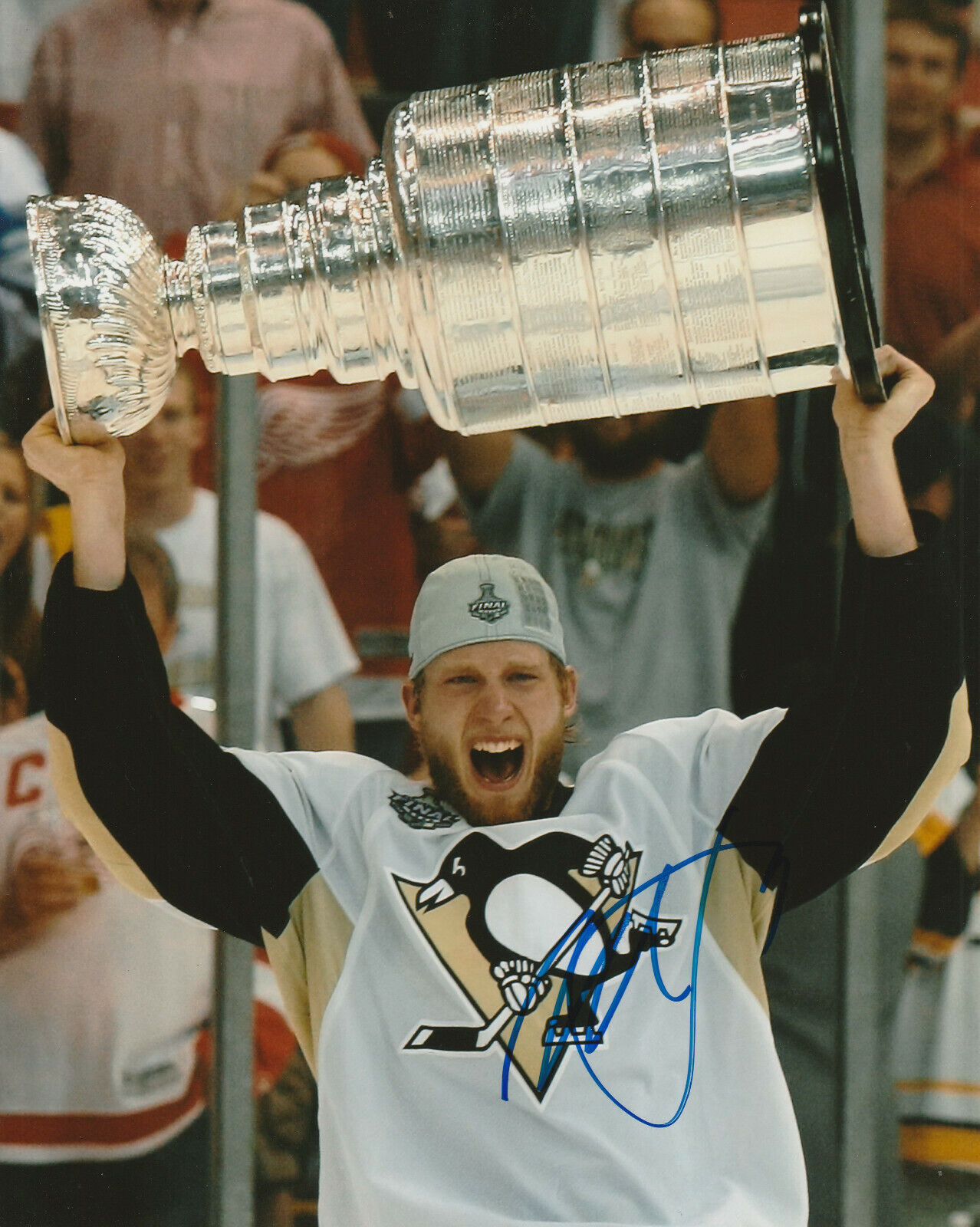 JORDAN STAAL SIGNED PITTSBURGH PENGUINS STANLEY CUP 8x10 Photo Poster painting #2 Autograph