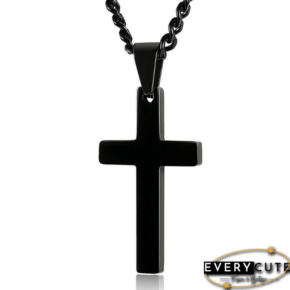 Fashion Simple Cross Pendant Necklace Cross Necklace Jewelry for Men Christmas gift