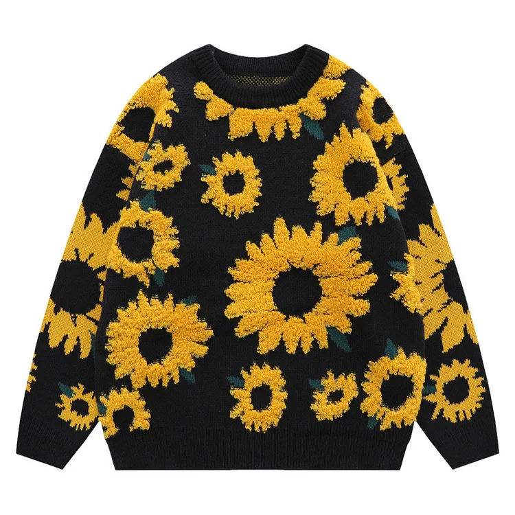 Oversized Daisy Lazy Style Pullover Sweaters