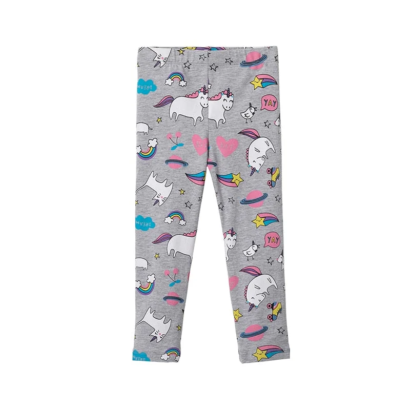 Unicorn Girls Leggings Cartoon Full Length Trousers Kids Cotton Pants Baby girls Clothes Skinny Children Leggings Size 3-7 Years