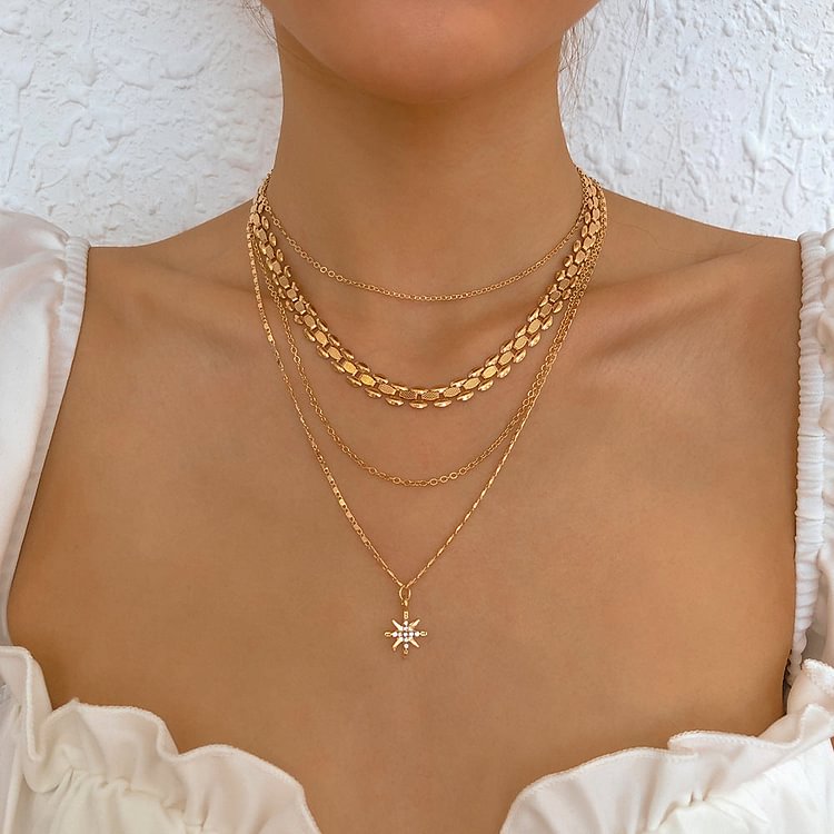 Star Style Stacked Necklace