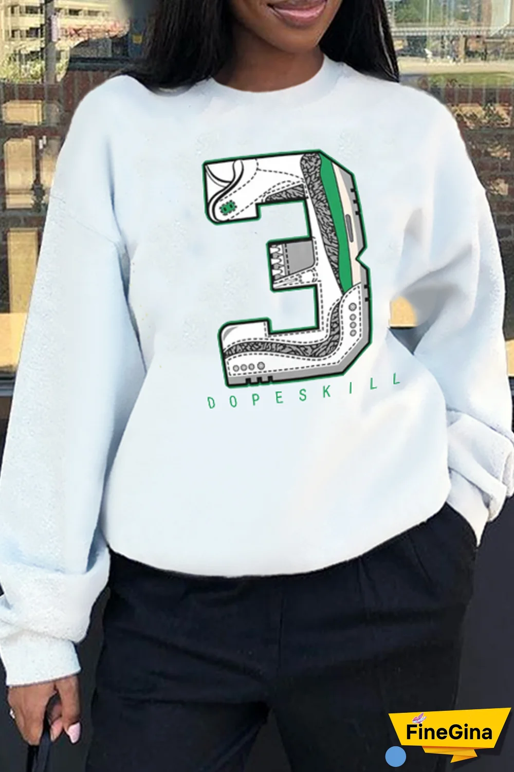 Black Casual Daily Print Patchwork O Neck Tops