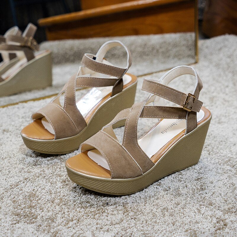 Lace Leisure Women Wedges Heeled Women Shoes 2022 Summer Sandals Party Platform High Heels Shoes Woman Zapatos De Mujer