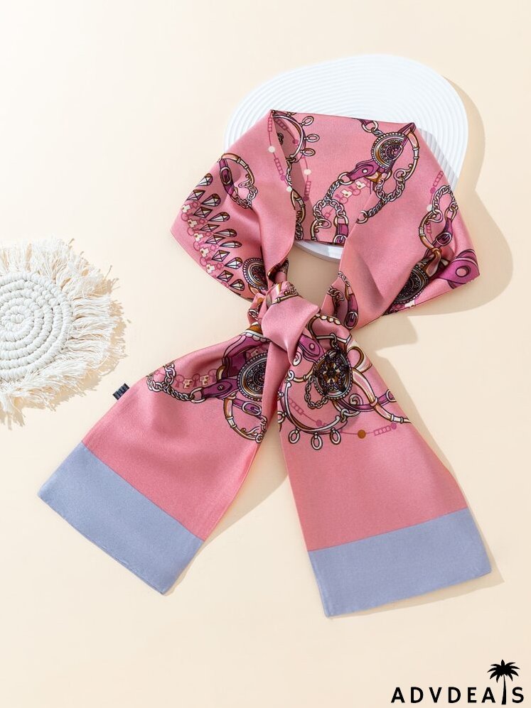 Chain Pattern Twilly Scarf