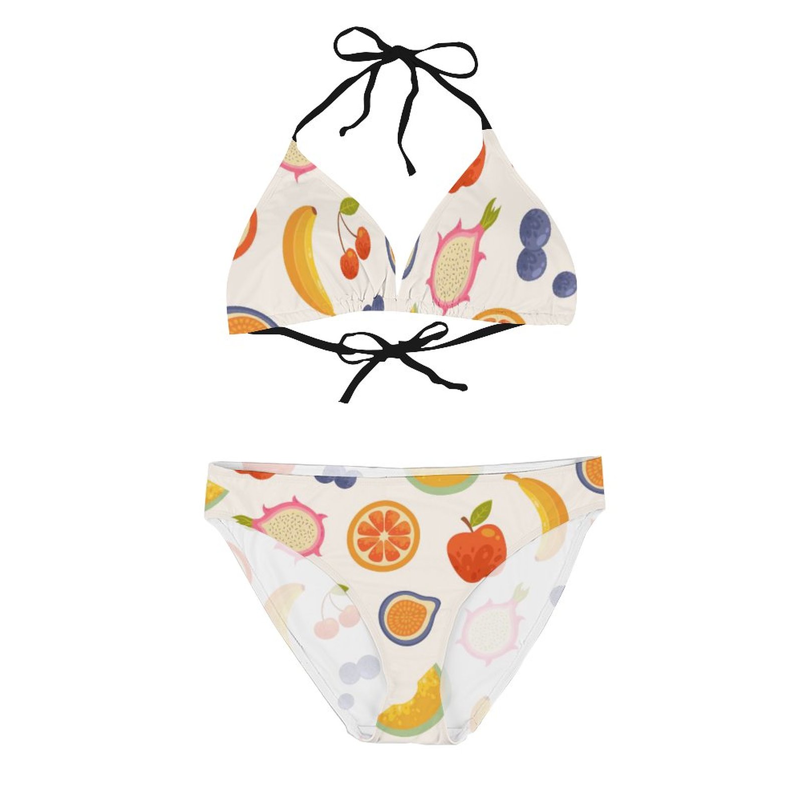 Fruit Women's Halter Tie String Triangle Bikini Set