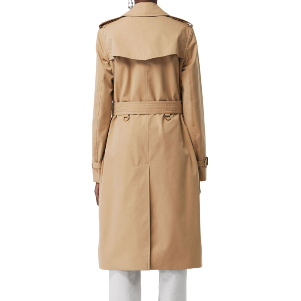 Mid-length Double-breasted Slim Trench Coat-vocosishoes