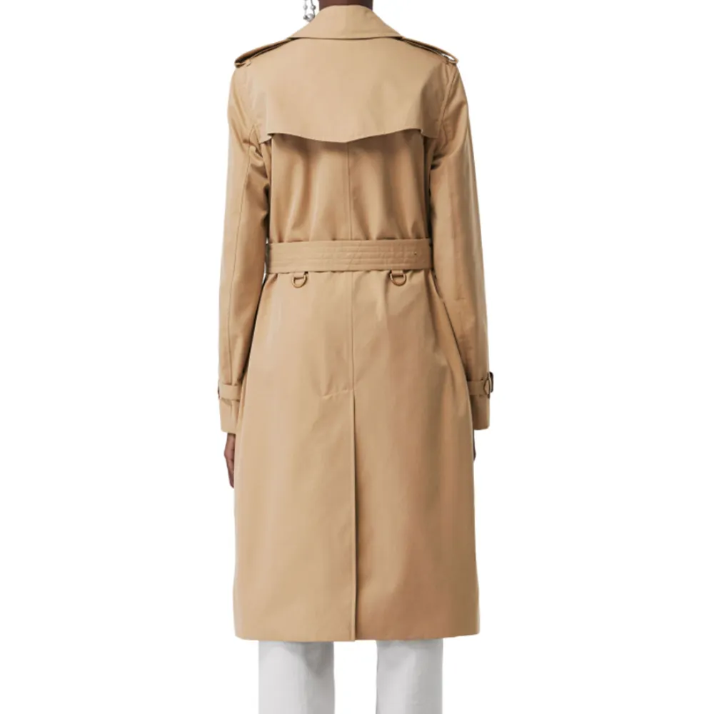 Mid-length Double-breasted Slim Trench Coat-vocosishoes