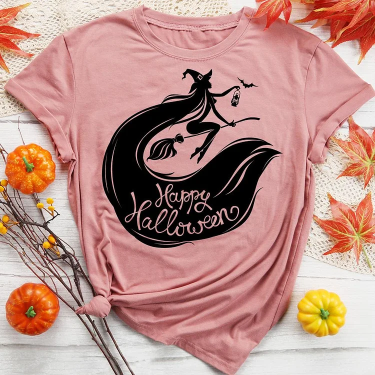 Happy Halloween Witch T-Shirt Tee -05376-Annaletters