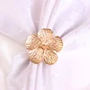 White Golden Silver Floral Catering Napkin Ring