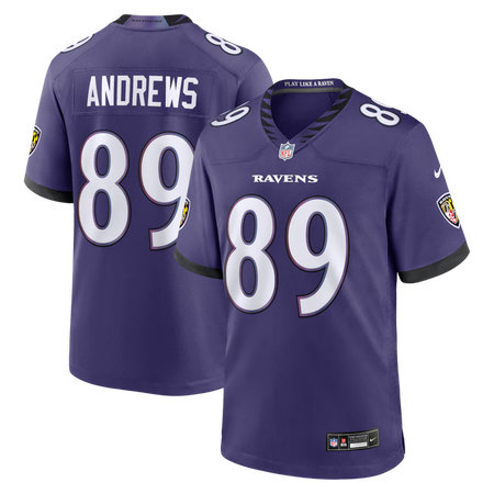 Youth Baltimore Ravens #89 Mark Andrews Nike Purple Team Game Jersey