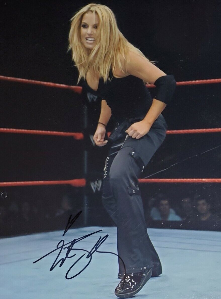 Trish Stratus Authentic Autographed 8x10 Photo Poster painting w/ COA