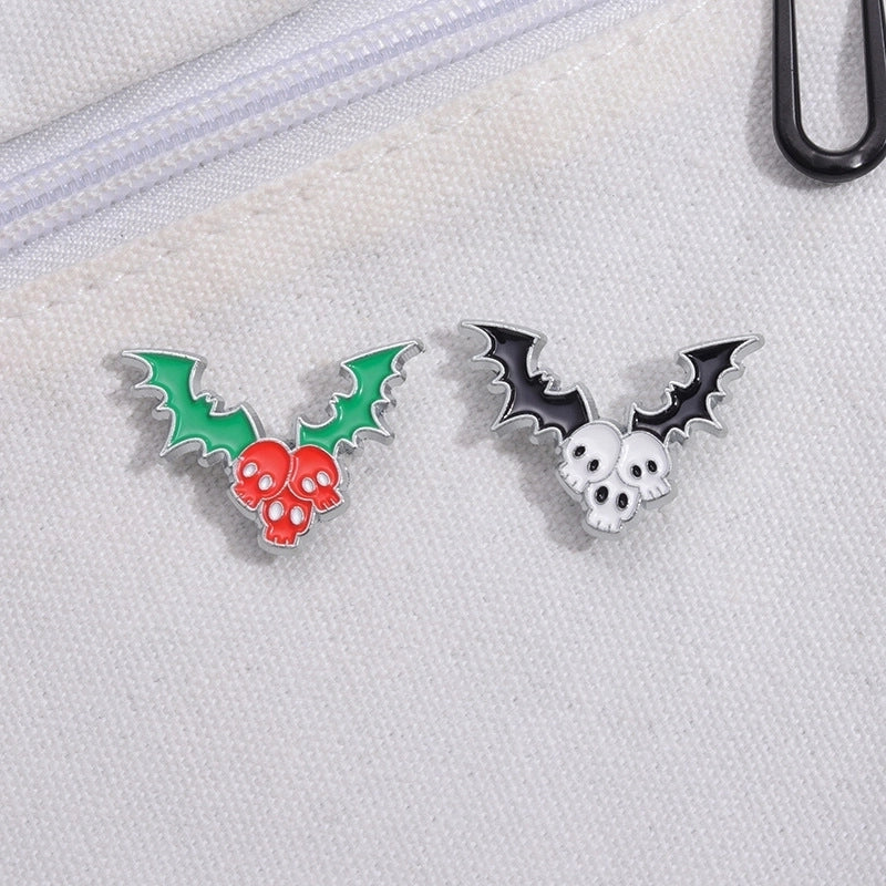 Cartoon Style Cute Cowboy Style Animal Bat Skull Alloy Stamping Stoving Varnish Women’s Brooches
