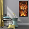 (Counted/Stamped)(Big Size) 11CT Flame Tiger-Cross Stitch 40*75cm/15.75*29.53in