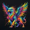 (Multi-Style)Colorful Neon Animals Collection-14CT Stamped/Counted Cross Stitch 30*30cm