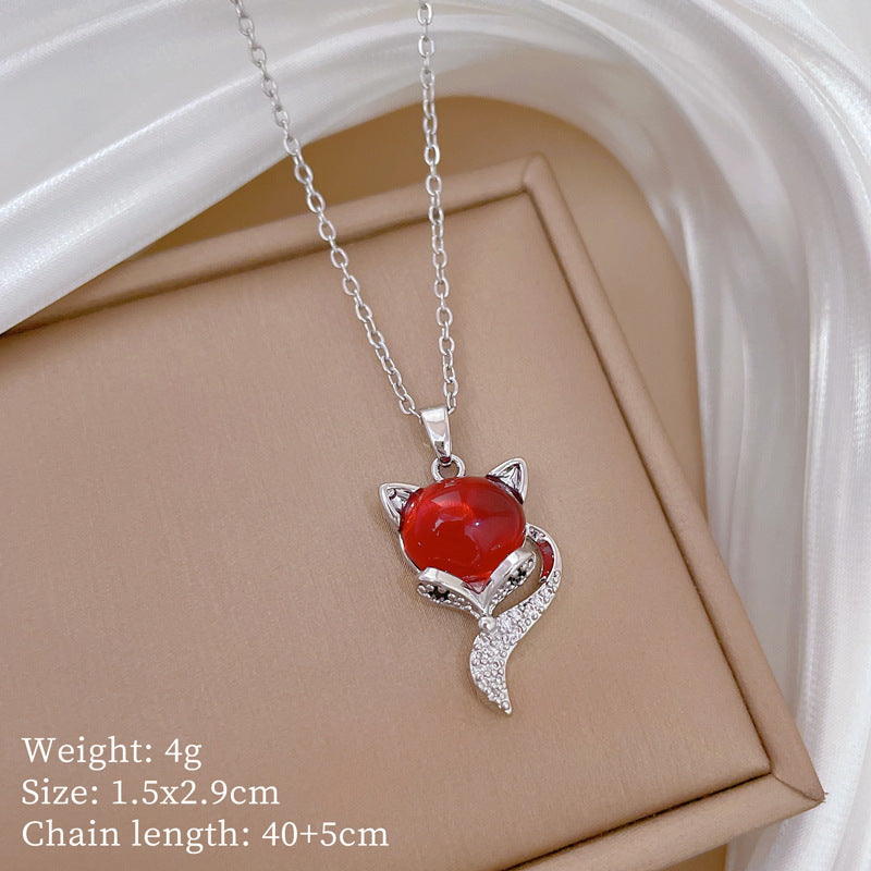 Copper Micro-Inlaid Cross Fashionable And Gorgeous Full Diamond Necklace For Women All-Match Clavicle Chain Titanium Steel