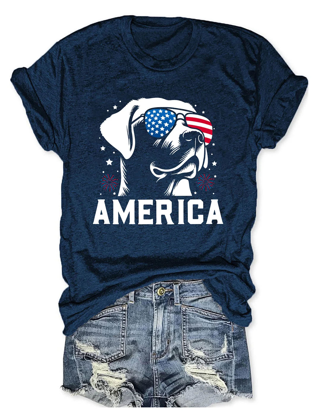 Labrador Retriever America 4th Of July T-shirt