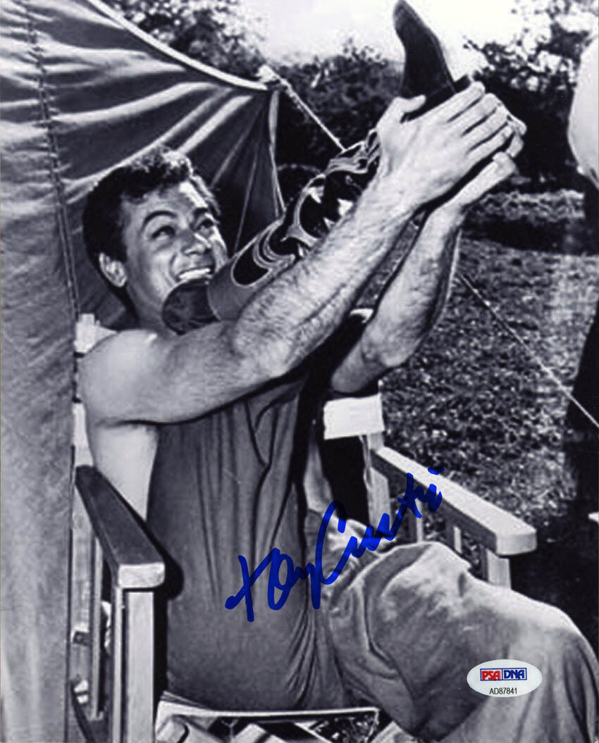 Tony Curtis SIGNED 8x10 Photo Poster painting The Rawhide Years Sierra PSA/DNA AUTOGRAPHED