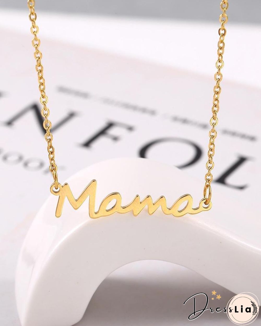 Letter Pattern Charm Chain Necklace