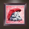 Umbrella  bear - round drill diamond painting - 30*30cm