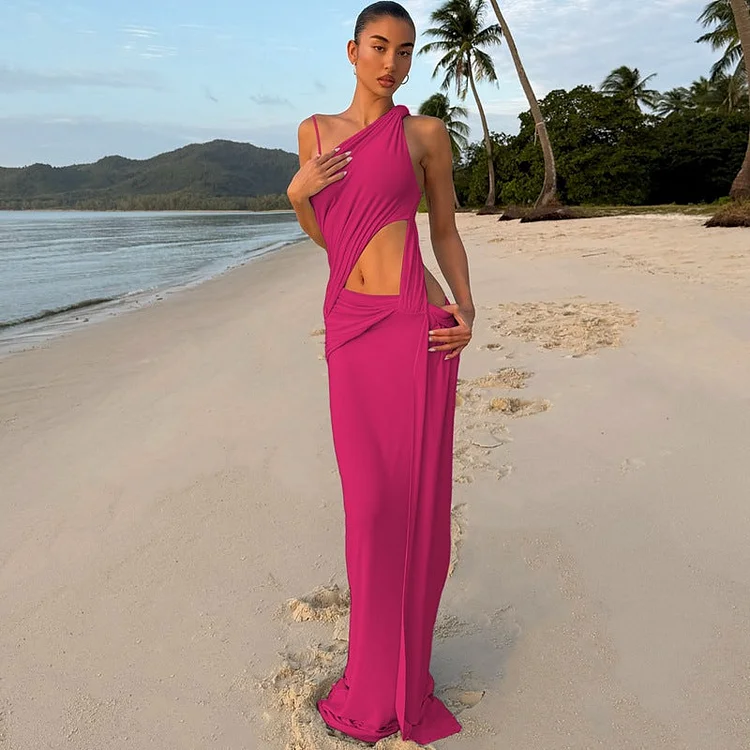 Harlow One Shoulder Waist Cut Out Dress