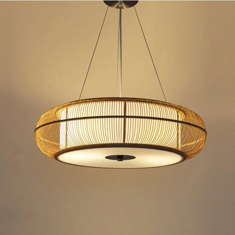 Asian Style Bamboo Ceiling Hanging Lamp Suspension Pendant Light