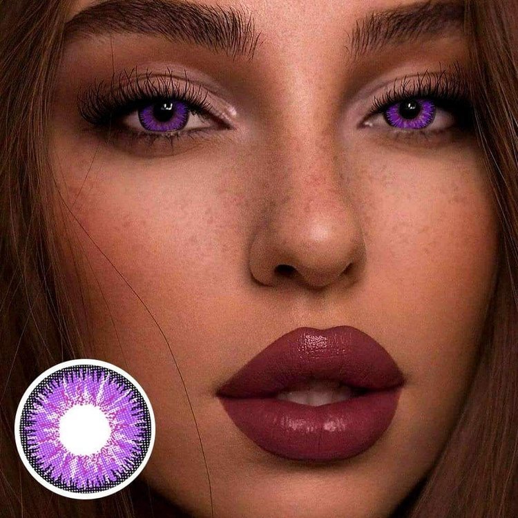 Freshlady Vika Tricolor Purple Colored Contact Lenses