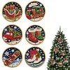 6pcs/set DIY Diamond Special Shape Pearl Art Hanging Wooden Christmas Tree Ornament Kit