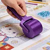 Diamond Art Roller Tools and Accessories for Rhinestone Embroidery with 10 Ridges Diamond Art Roller Straightener for Craft Lover Beginners (Solid Purple)