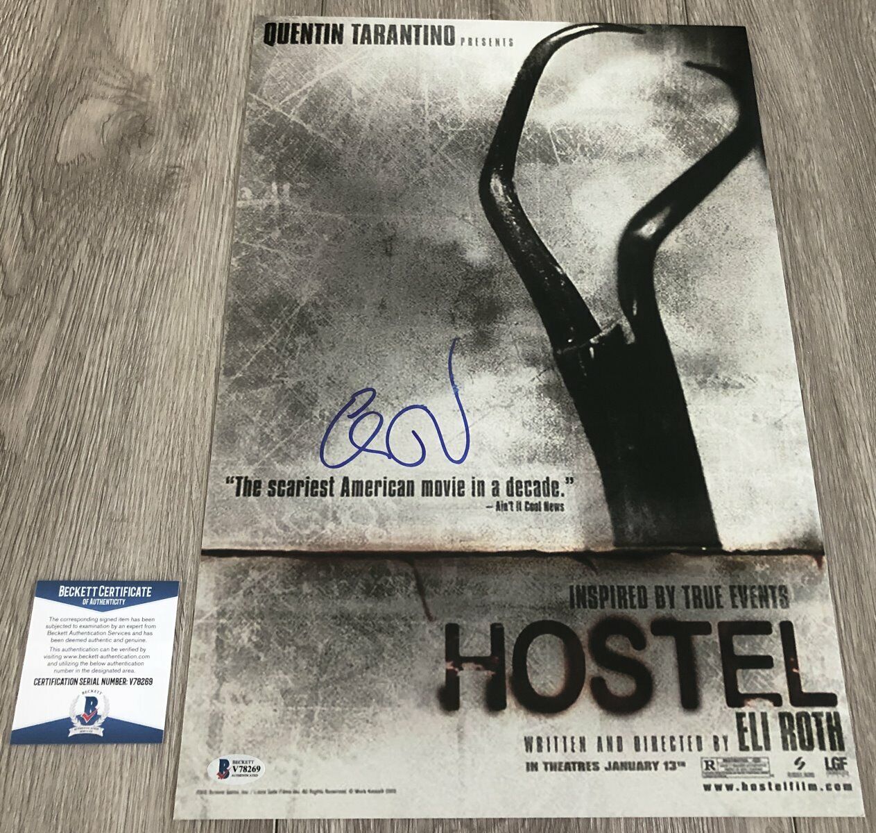 ELI ROTH SIGNED AUTOGRAPH HOSTEL 12x18 Photo Poster painting B w/EXACT PROOF & BECKETT BAS COA