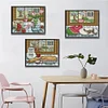 (4pcs) Window Season-14CT Stamped Cross Stitch 21*19cm(Bundle Sale)