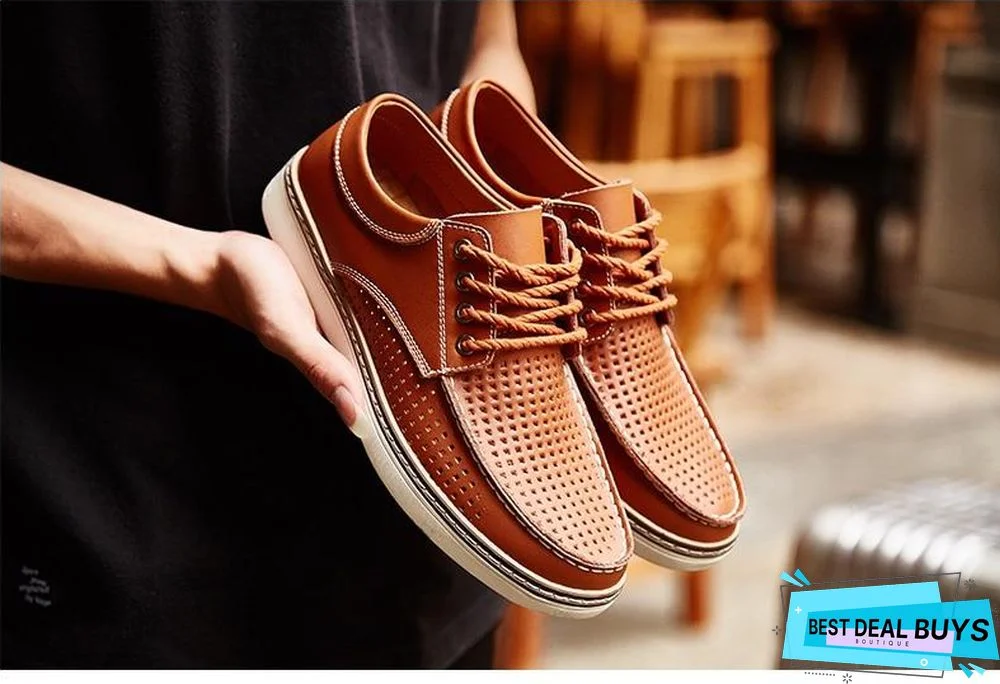 Leather Boat Shoes Casual Flats Moccasins Homme Driving Loafers Shoes Slip On Shoes