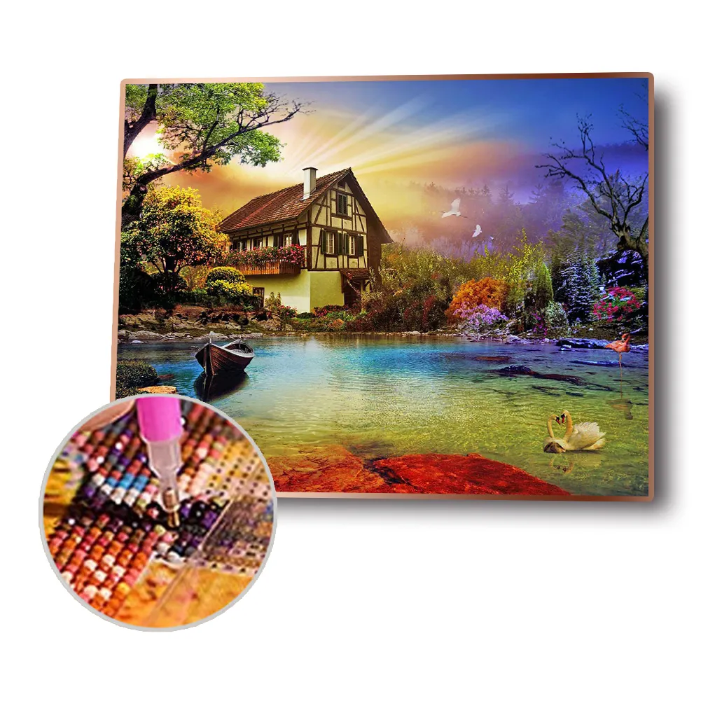 Cottage - Full Round Diamond Painting(40x50cm)