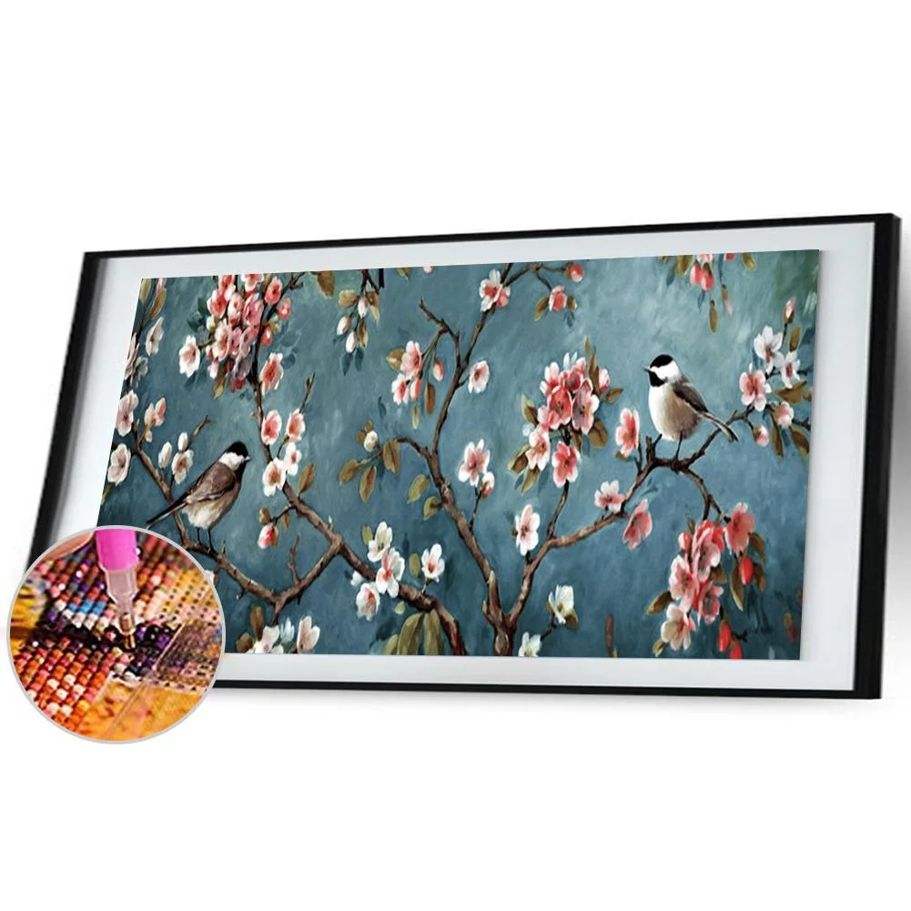 Diamond Painting - Full Round Drill - Branch Birds (80*30cm)