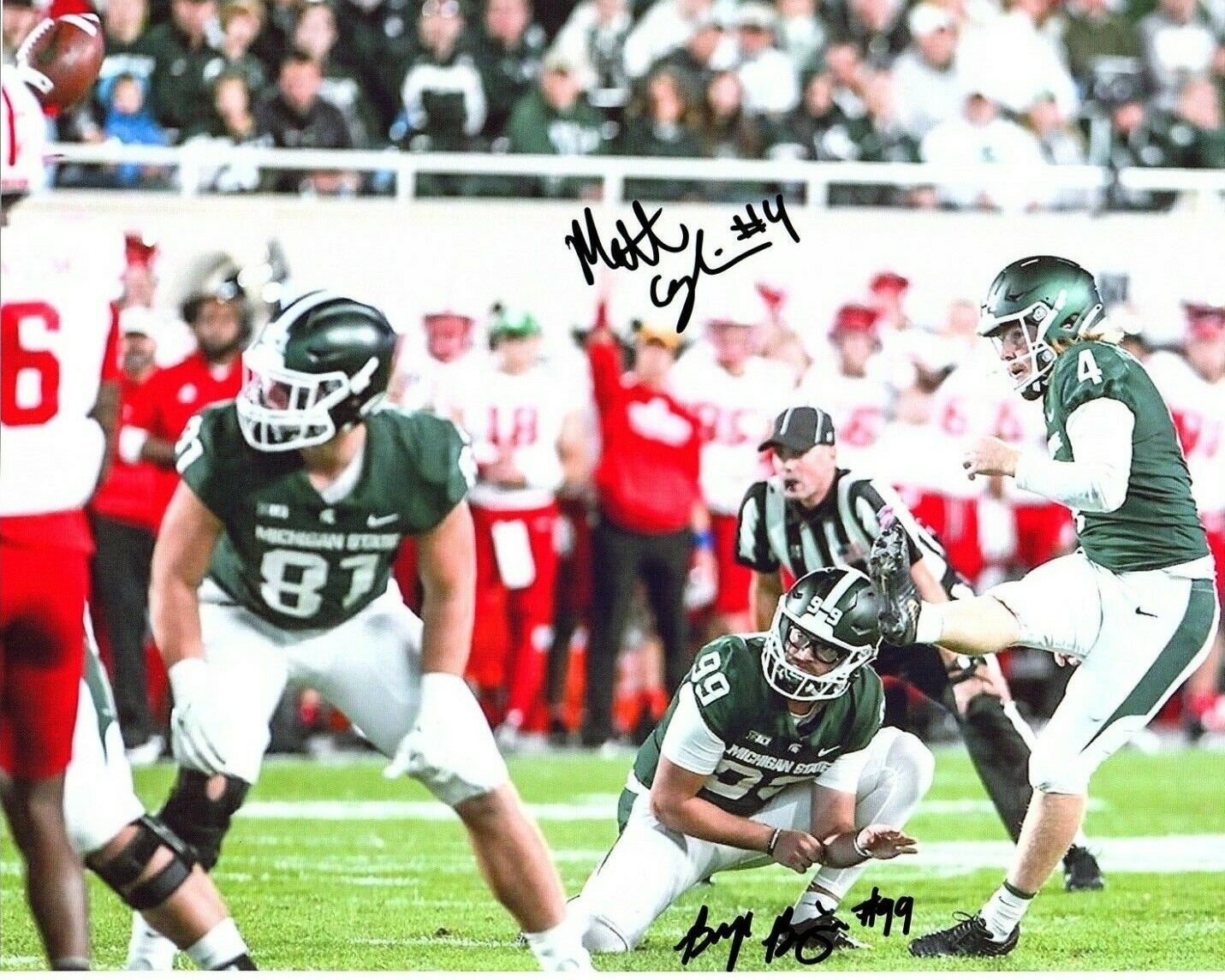 Matt Coghlin Michigan State football signed autograph 8x10 Photo Poster painting Game Winner!