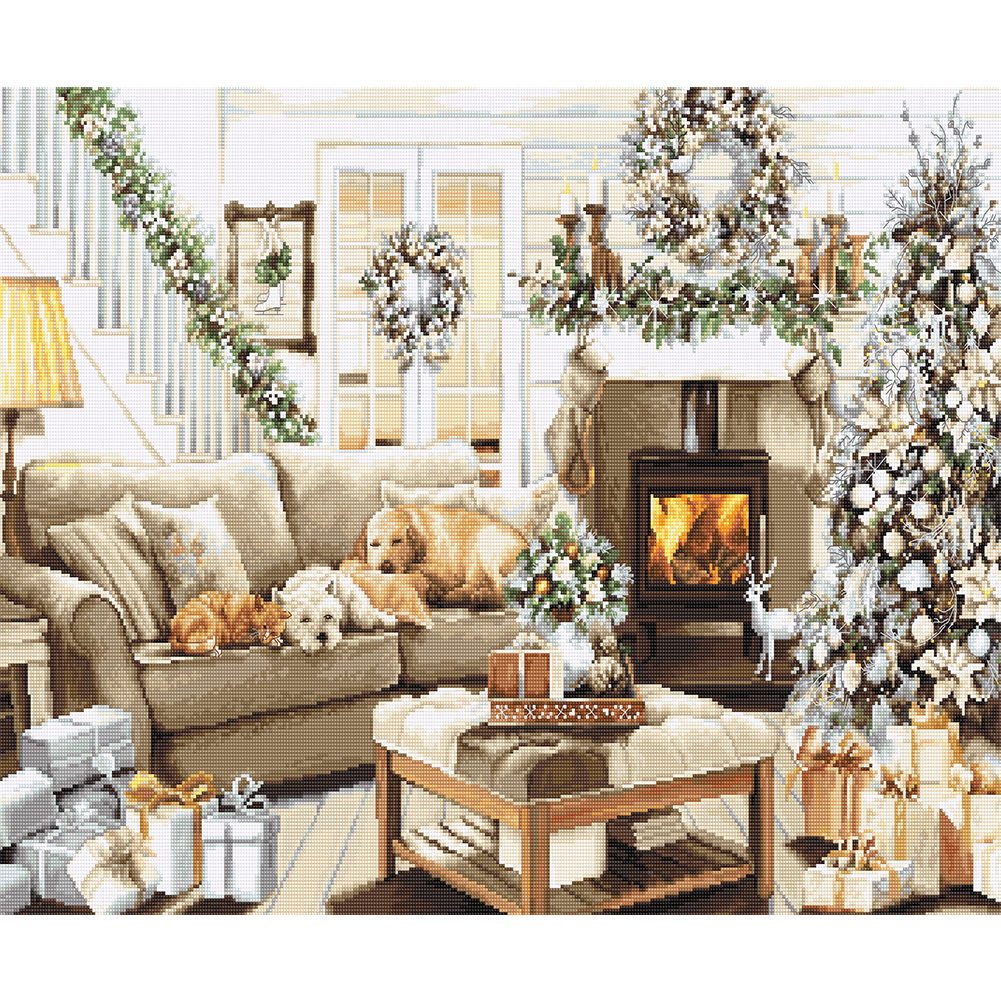 

Winter - 11CT Stamped Cross Stitch - 35*50CM, 501 Original