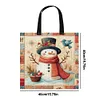 【Limited Stock Sale】Christmas Snowman And Bird-11CT DIY Stamped Cross Stitch Shopping Bag 40*40cm tapestrymarket